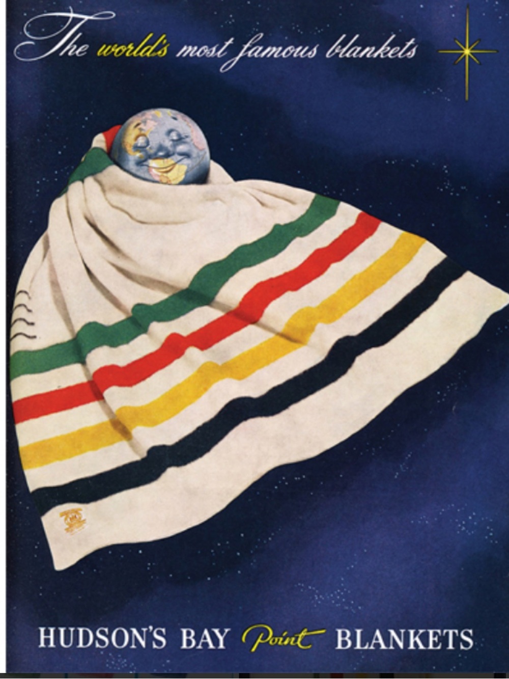 Vintage Hudson's Bay Point Blanket 2 Point - like new! 100% wool